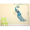 Wallstick Vinyl Beautiful Peacock Wall Sticker (23 cm X 4.2