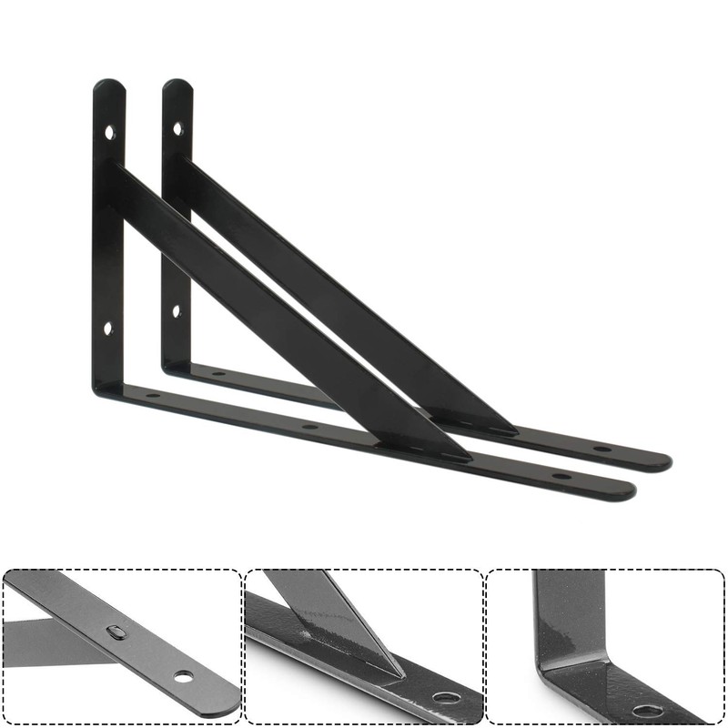 Eau 6 Pack Heavy Duty Shelf Brackets, 8 x 5