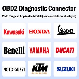Clmlifebare 3-in-1 OBD2 16 Pin to 6 Pin 4 Pin 3 Pin Diagnostic Adapter Cable,OBD1 to OBD2 Adapter for Yamaha X- MAX T Racer CRF KTM Motorcycle (3-in-1 Upgrade)