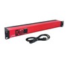 DMXNET 8-Port Power Strip, 1U Rack Mount PDU,with Overload Protector