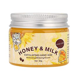 Mascarilla de Manos de 50 G, Exfoliante de Miel de Leche, Blanqueamiento Hidratante, Mascarilla para el Cuidado de las Manos