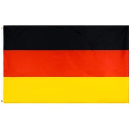 REIDFERR Germany Flag 3x5 Ft Outdoor - Vivid Color Fade Proof Polyester German Flags with 2 Brass Grommets (Germany Flag)