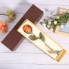 Golded Rose Flower 24K Bright Orange with Base Gift for