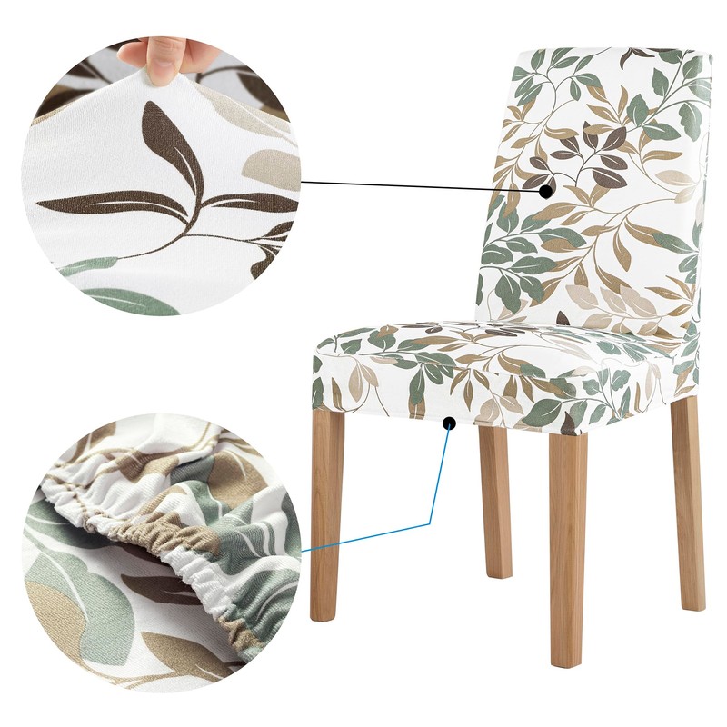 No. 918 Hillcrest 2-Pack Botanical Print Stretch Fit Elastic Dining