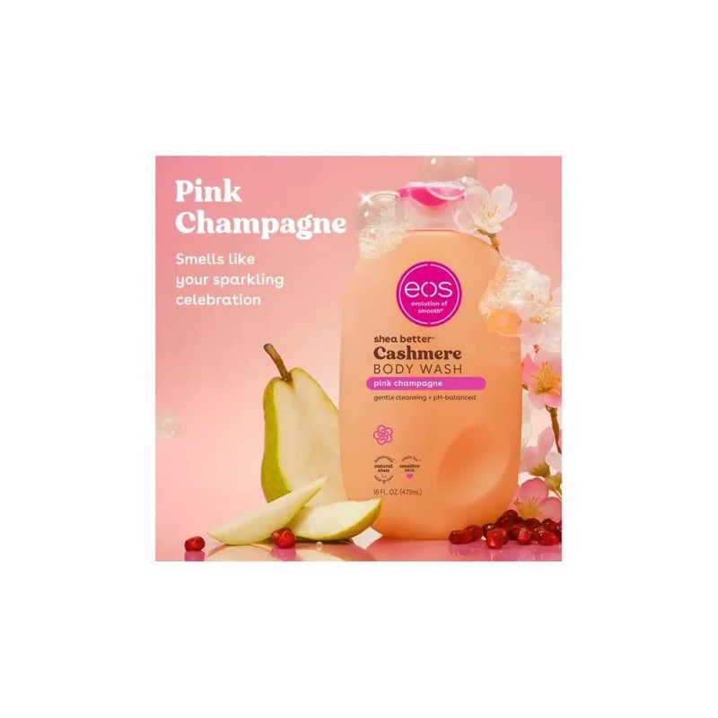 Eos Cashmere Body Wash Pink Champagne Jabón Líquido Corporal