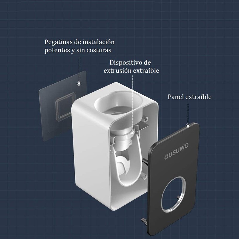 Automatic Toothpaste Dispenser, Pack of 2 Toothpaste Dispenser, Wall Mounting,