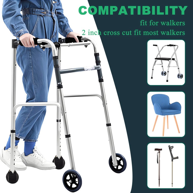 Hiballball 4 Pack Precut Tennis Balls for Walkers, Heavy Duty