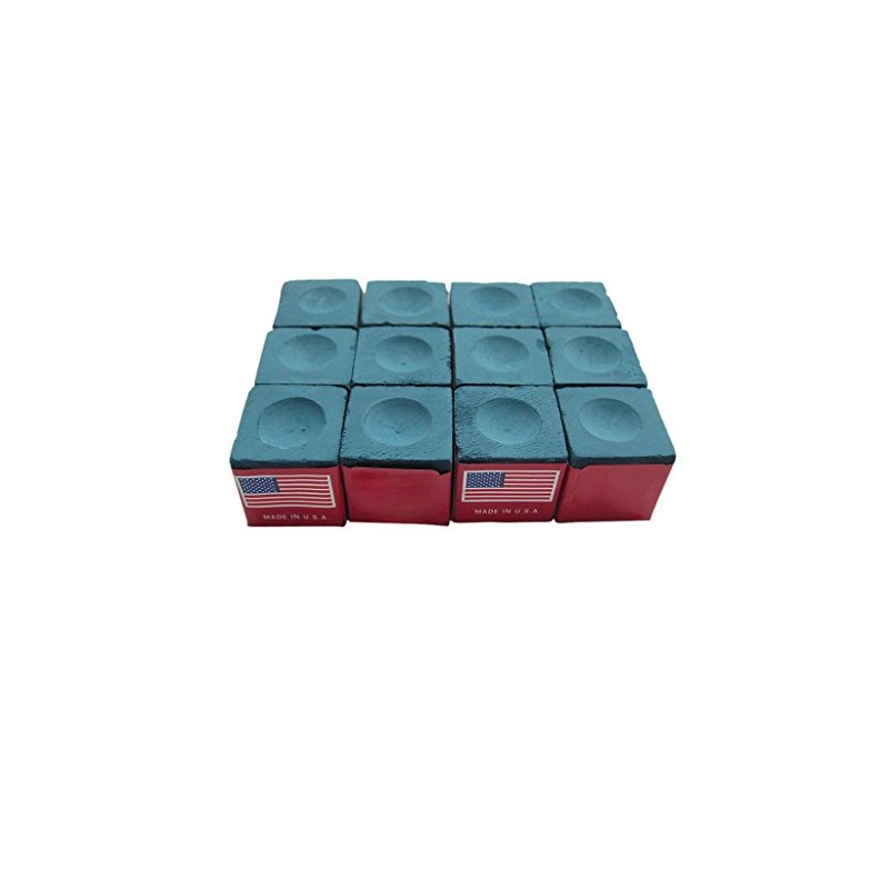 Master Billiard/Pool Cue Chalk Box, 12 Cubes, Blue