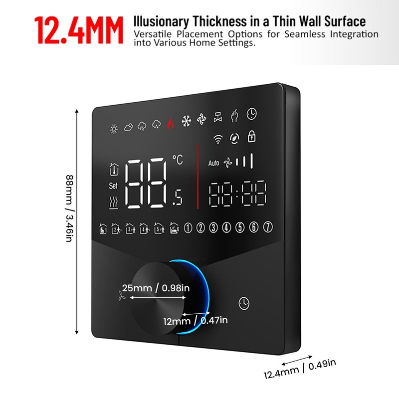 WiFi Smart Thermostat, WiFi Air Conditioner Thermostat 5+2 Days 6