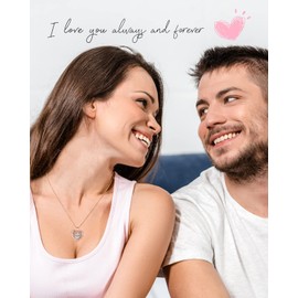 S925 Sterling Silver Necklace for Women, Jewelry for Wife Girlfriend Anniversary, Mother Gifts Necklaces, Daughter Heart Love Jewel, Gift for Her Birthday, Apr