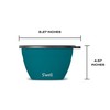 S'well Stainless Steel Salad Bowl Kit 64oz, Peacock Blue, Comes