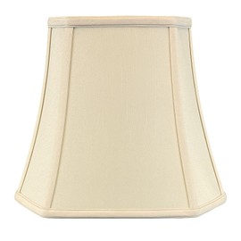 Royal Designs, Inc. Square Cut Corner Bell Lamp Shade, BSO-705-16BG, 9 x 16 x 13, Beige