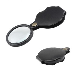 DOETYD Magnifying Glass 20X Pocket Magnifying Glass Pocket Magnifier Small Magnifying Glass Black Jewellers Loupe with Rotating for Reading Stamps Seniors