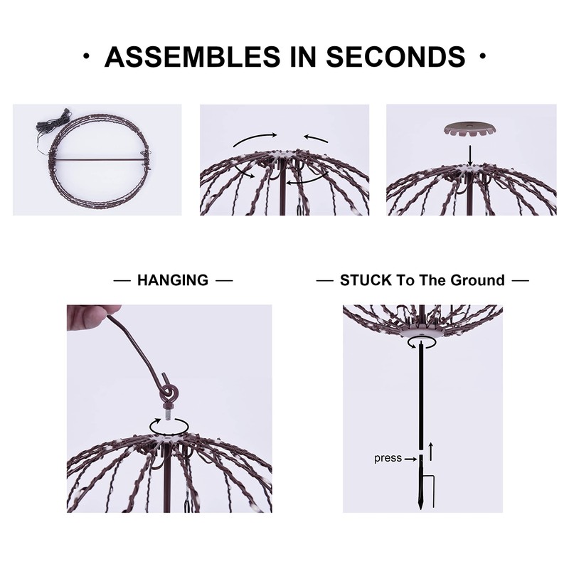 LIGHTSHARE 12IN 96LED Light Ball Light Garden Yard Decoration Pathway