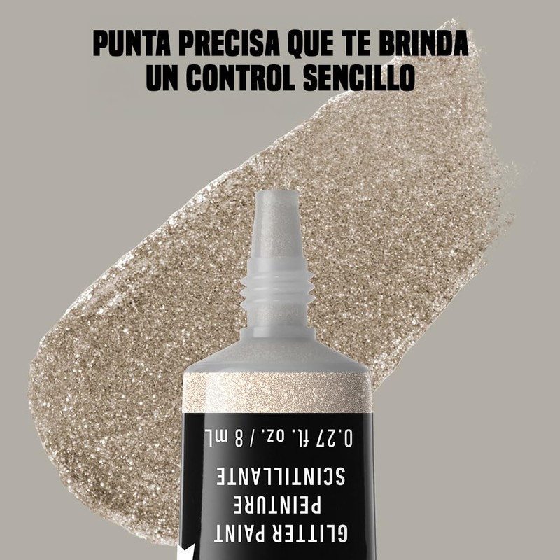 Nyx Professional Makeup, Glitter para cara y cuerpo, Tono Plateado