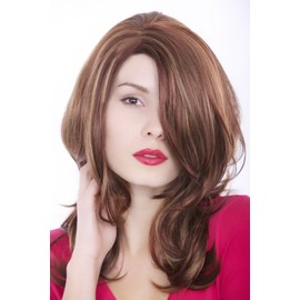 GFW976-33H130H27 Brunette Blonde Strands Layered Wig