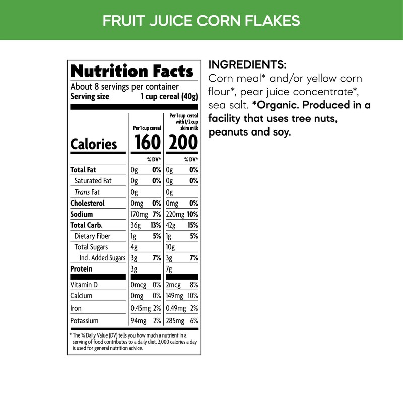 Nature's Path Organic Fruit Juice Sweetened Corn Flakes Cereal, 26.4