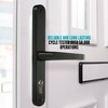 UPVC Door Handles Set Suits Fullex Locks - Black Lever/Lever