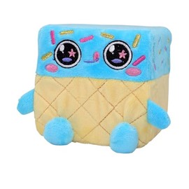 Cubeez PlushIce Cream 20cm – Stackable Squishy Memory Foam Soft Toy, Fun Collectible with Quirky Characters, Collect All 4 for Stacks of Fun, 20x20x20cm, Suitable from Birth
