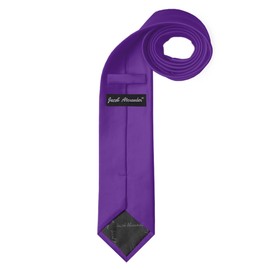Jacob Alexander Solid Color Men's Regular Tie - Violet Purple