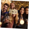 FUNOMOCYA Antique Style Masquerade Masks Stick-attached Ideal for Couples' Events