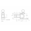 ATV/UTV Ball Mount for 2 Inch Receivers with 2 Inch