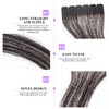 Baluue Real Hair Extensions 2pcs Invisible Hairpiece Straight Wig for