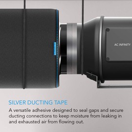 AC Infinity Aluminum Duct Tape, 70 Yard Professional Grade Heavy-Duty HVAC Foil Tape for Sealing, Patching, Insulating or Repairing Ducting and Pipes