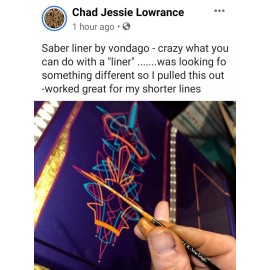 Andrew Mack / Von Dago "Pro-Series" PREMIUM Lettering / Detail Multi Use Brush # 4/0 (0000) - PRO SERIES Saber Liner