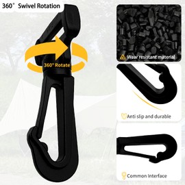 LiteTour 25mm Plastic Swivel Snap Hook Clip, Heavy-Duty Rotating Buckle for Webbing, Lanyard, Backpack, Keychain, Tactical Gear, DIY Bag Straps, Pet Harness, Outdoor Accessories & Webbing Repair