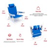 SunnyFeel Extra Wide 28" Low Beach Chair 5 Position Lay