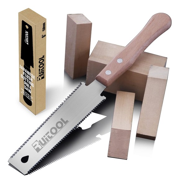 RUITOOL Japanese Hand Saw 6 Inch Double Edge Sided Pull