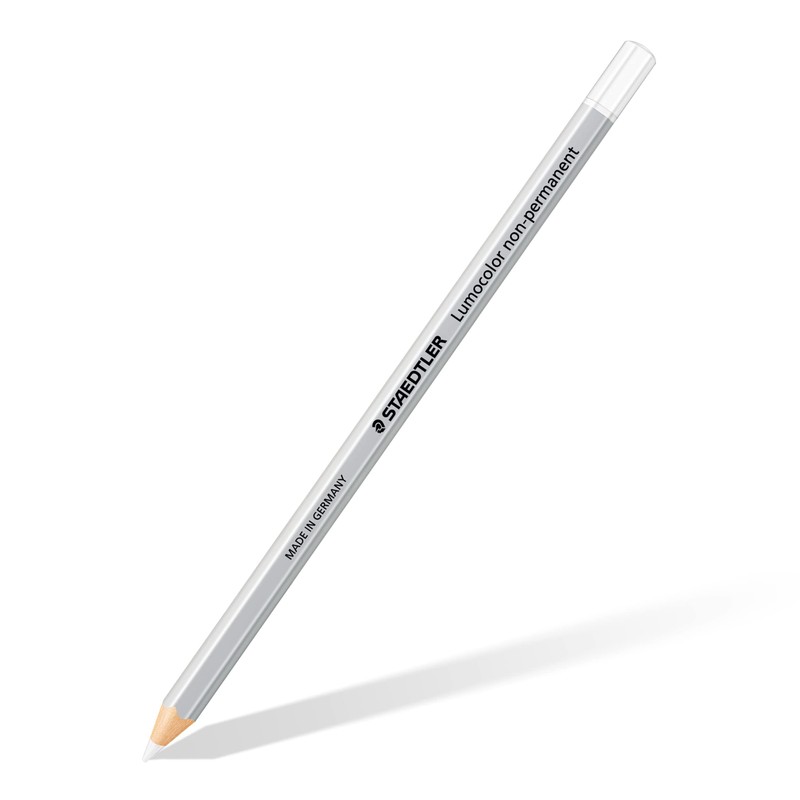 STAEDTLER 108-0 Lumocolor Omnichrom Non-Permanent Pencil - White (Box of