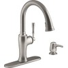 KOHLER Cardale Vibrant Stainless 1-Handle Pull-Down Kitchen Faucet-Model # R72247-SD-VS
