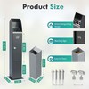 MHHQ Commercial Trash Can Disposal Outdoor Vertical Trash Can Standing