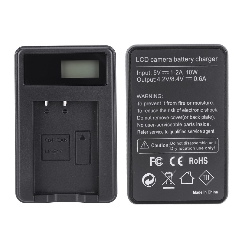 SEIVI Camera Battery Single Charger with LCD Display USB Intelligent