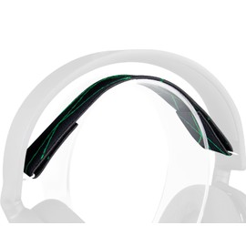 SOULWIT Flexible Fabric Replacement Headband for SteelSeries Arctis 3/Arctis 5 (Do Not Fit Other Arctis) Headset, Headphones Replacement Band, Headstrap Head Cushion Pad Repair Part - Green Line