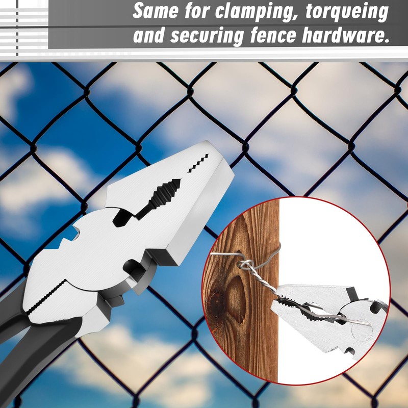 Lanties 10'' Fence Pliers Button Fencing Pliers Heavy Duty for