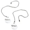 Sentiments Ceiling Fan Pull Chains with Reverse Sides - White