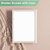 M METERXITY 100-Pack Plastic Hinged Screw Cover Caps, 3mm Shutter