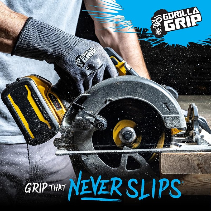 Gorilla Grip A1 Precision Grip, Cut Resistant Work Gloves, Nitrile