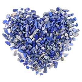 WAYBER 2 Lbs/920g Deep Blue Lapis Lazuli Pebbles Irregular Decorative Stones Natural Crystal Rock Gravel for Aquarium/Fish Turtle Tank/Succulent Plants/Air Plants Decoration (Fill 1.8 Cups)