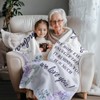 HEIFAM Grandma Gifts, Gifts for Grandma, Purple Fleece Blanket, Grandma