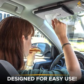 NoBrand Bling Car Crystal Glitter Paper Towel Holder | PU Leather Case | Silver