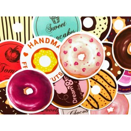 Junk Food Donuts Desserts 35 Donuts Desserts Junk Food Stickers For Laptop Phone Skateboard Teen Girls #BH