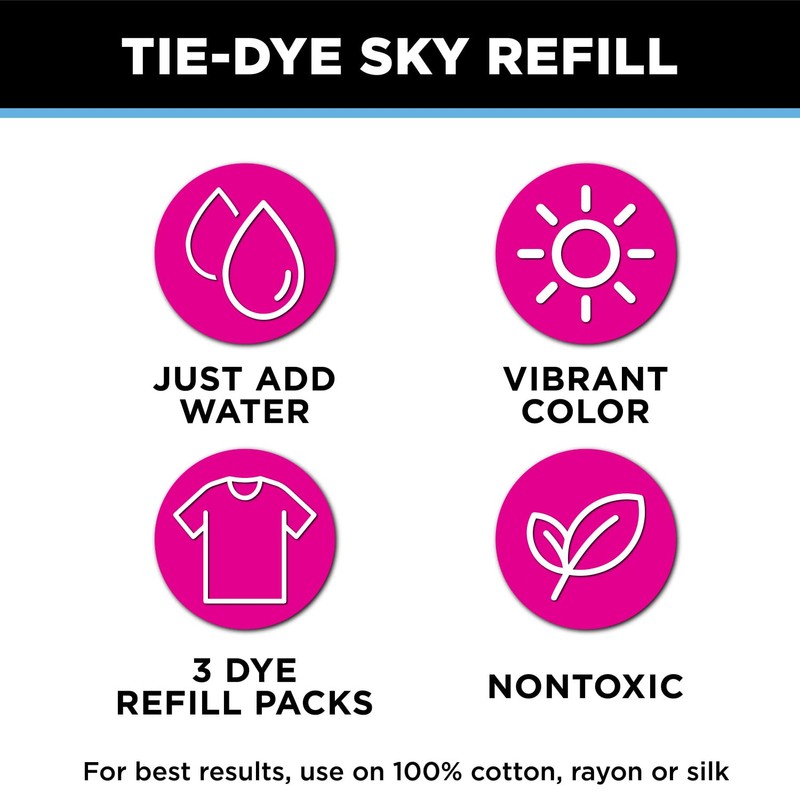 Tulip One-Step Tie-Dye Kit Dye Refill Packs, Sky