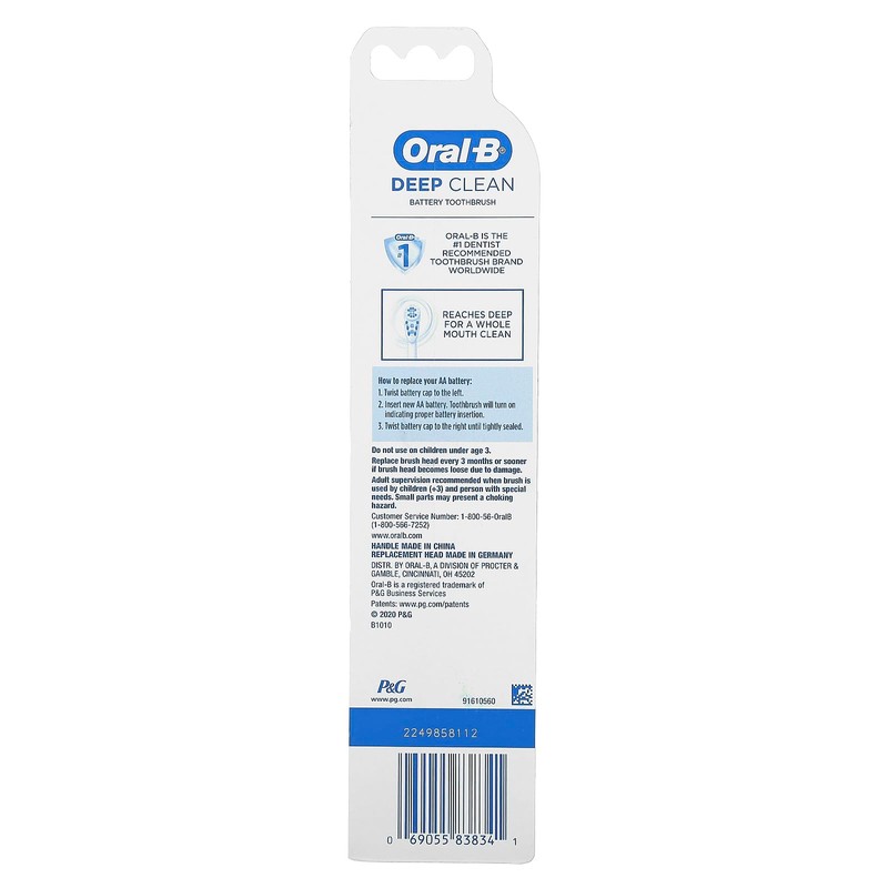 Oral-B Complete Battery Toothbrush, 1-Count - Colors May Vary