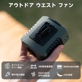 Belt Fan, Powerful (2025 New Model 14015RPM), 4 Adjustable Levels, 8,000 mAh, Large Capacity, SOS Light and Flashlight, Waist Fan, Type-C5V/2A Charging, Neck Sit, Tabletop, Handheld, Delivery, Outdoor