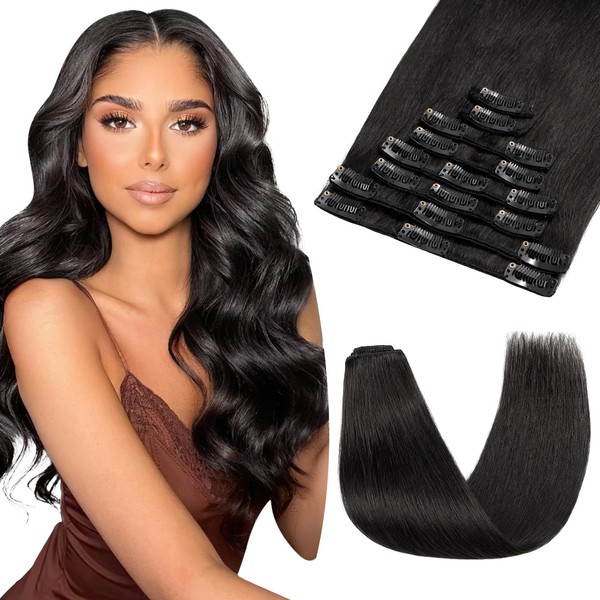 8 Pieces 8 Inch 45g Clip in Remy Human Hair