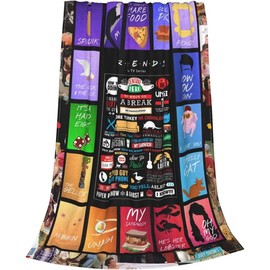 Friends Blankets, Lightweight Plush TV Show Throw Blanket Cozy Soft Flannel Blankets for Bed, Sofa, Couch, Travel, Camping - Color: white, Size: 40x30 inch